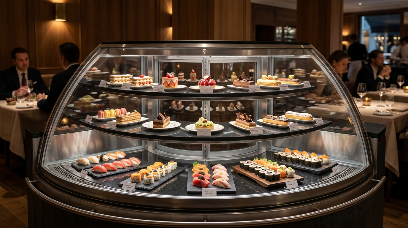 Vitrine Réfrigérée Gastronomique Haute Précision HORECA Suisse